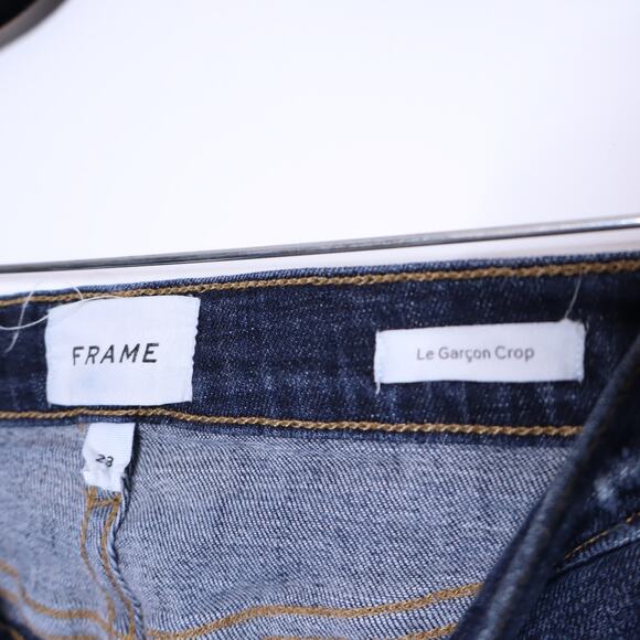FRAME Le Garçon Crop Jean Covant Mid Rise Straight Leg Cropped Denim Women's 23 - Picture 10 of 11